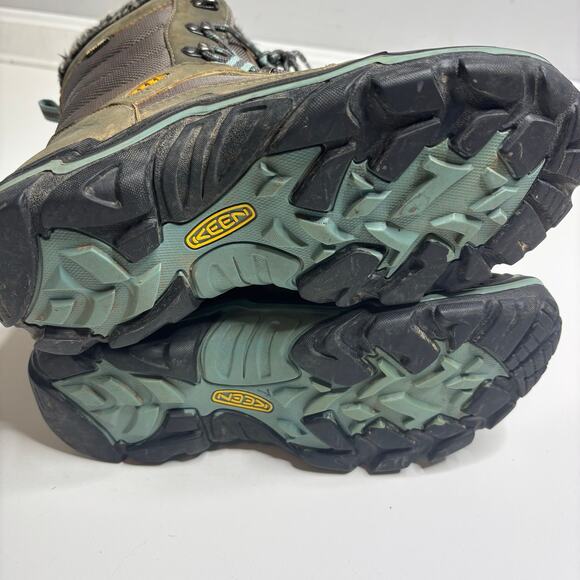 Keen Durand Polar Women's Waterproof Tall Winter Boots Olive 11 - Picture 6 of 10